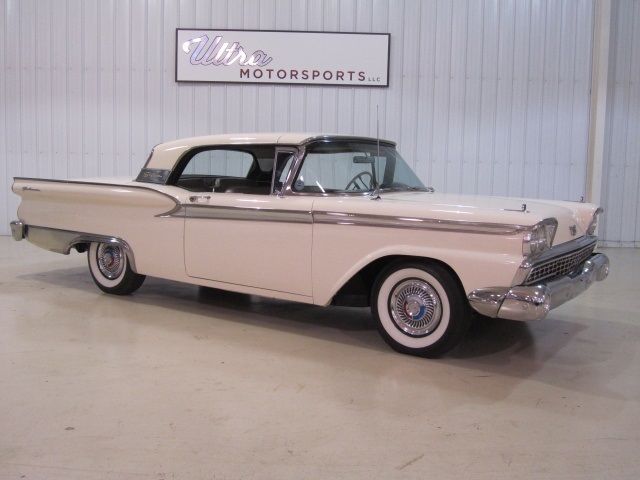 1959 White Ford Fairlane Convertible
