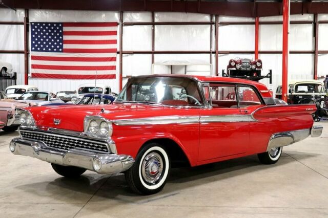 1959 Red Ford Galaxie Coupe