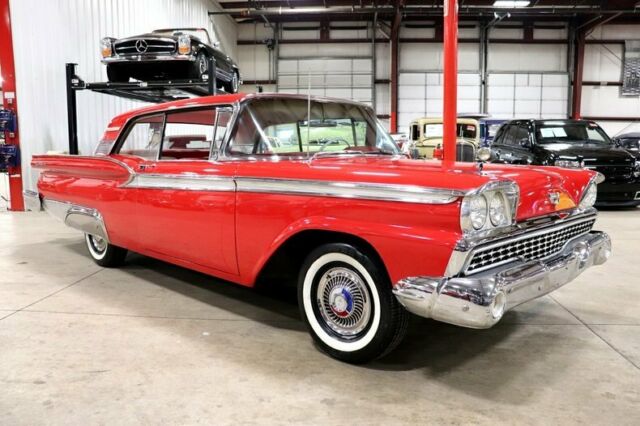 1959 Red Ford Galaxie Coupe
