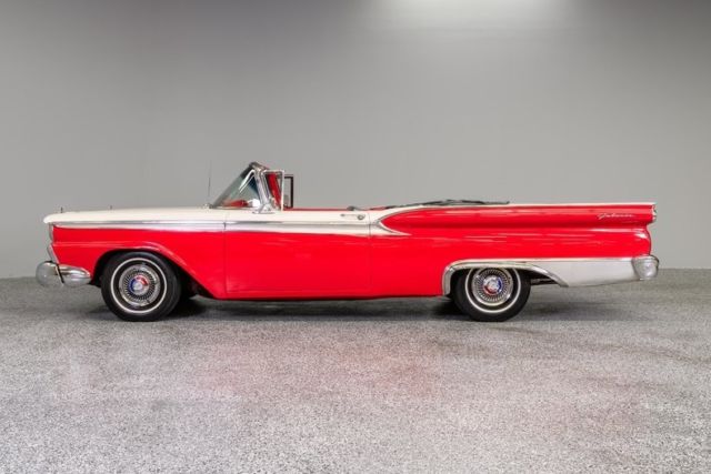 1959 Red Ford Galaxie Convertible