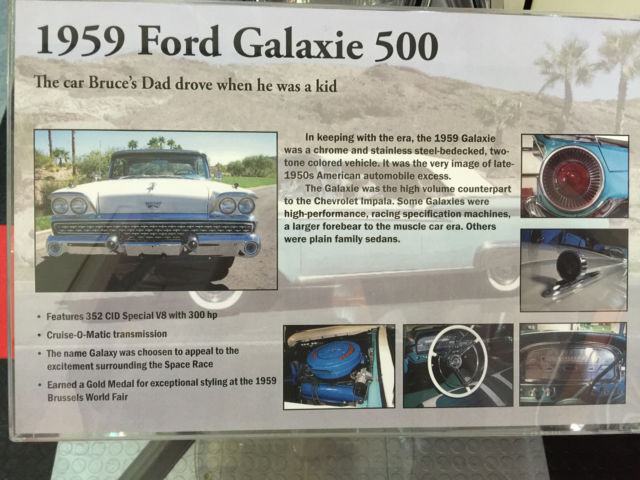 1959 Indian Turquoise & White Ford Galaxie Convertible