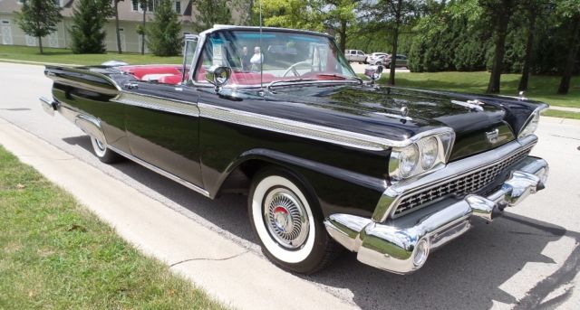 1959 Black Ford Galaxie Convertible