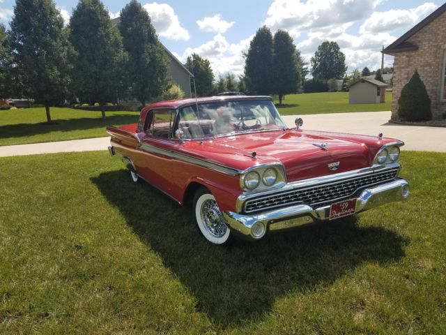 1959 Red Ford Galaxie Convertible