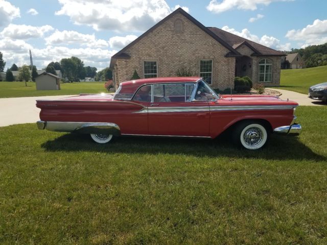1959 Red Ford Galaxie Convertible