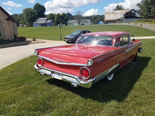 1959 Red Ford Galaxie Convertible