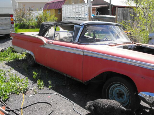 1959 Red Ford Galaxie Convertible