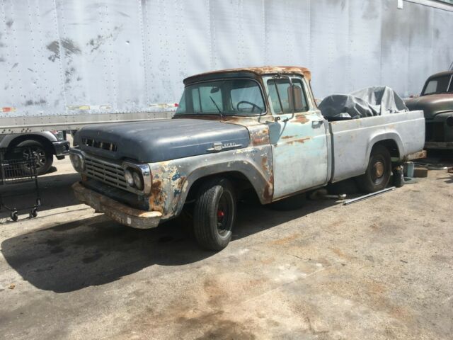 1959 Black Ford F-100 truck