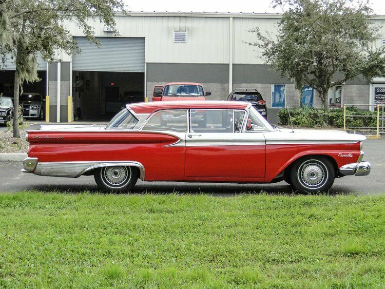 1959 Red Ford Fairlane Hardtop
