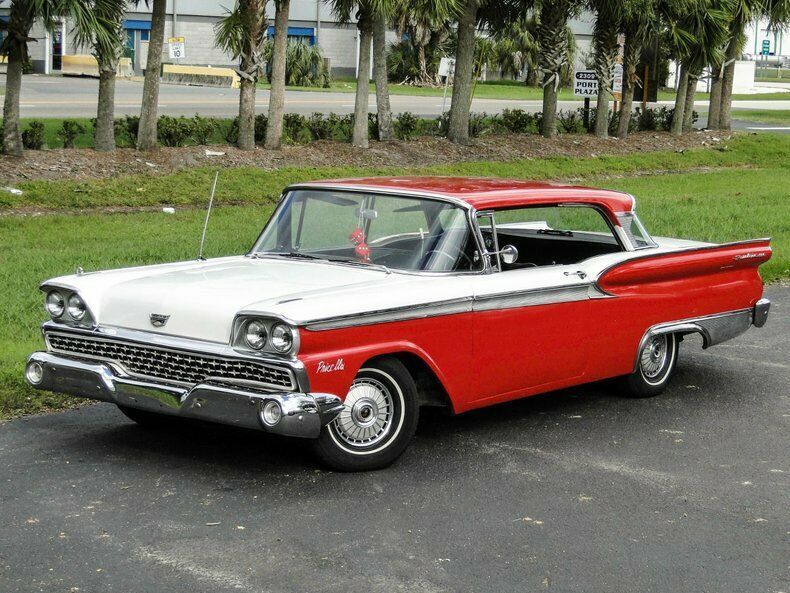 1959 Red Ford Fairlane Hardtop
