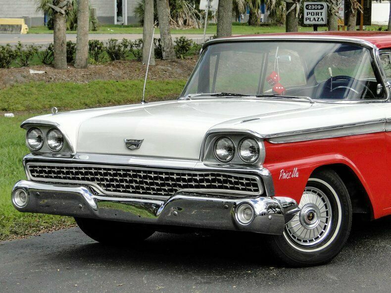 1959 Red Ford Fairlane Hardtop