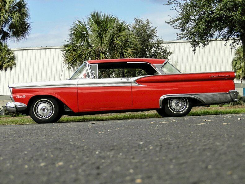1959 Red Ford Fairlane Hardtop