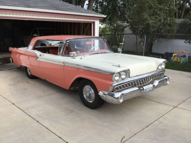 1959 Gerenium & white Ford Galaxie Coupe