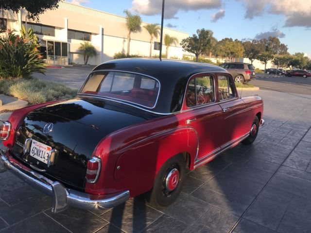 1959 Red/ Black Mercedes-Benz 200-Series Sedan