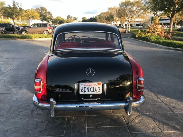 1959 Red/ Black Mercedes-Benz 200-Series Sedan