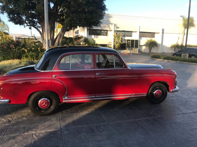 1959 Red/ Black Mercedes-Benz 200-Series Sedan