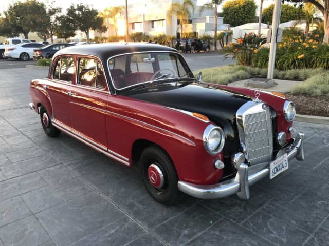 1959 Red/ Black Mercedes-Benz 200-Series Sedan