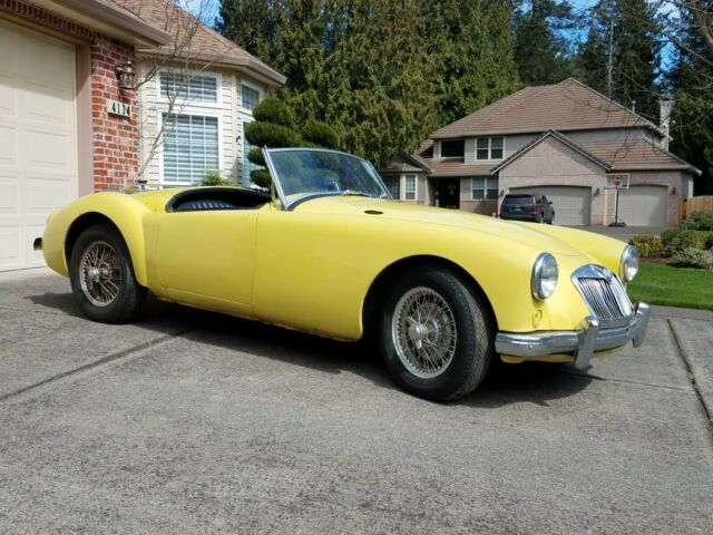 1959 Yellow MG MGA Convertible