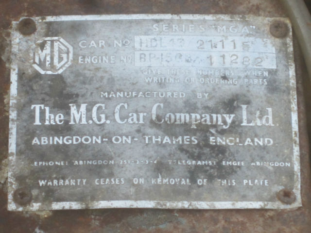 1959 MG MGA Convertible