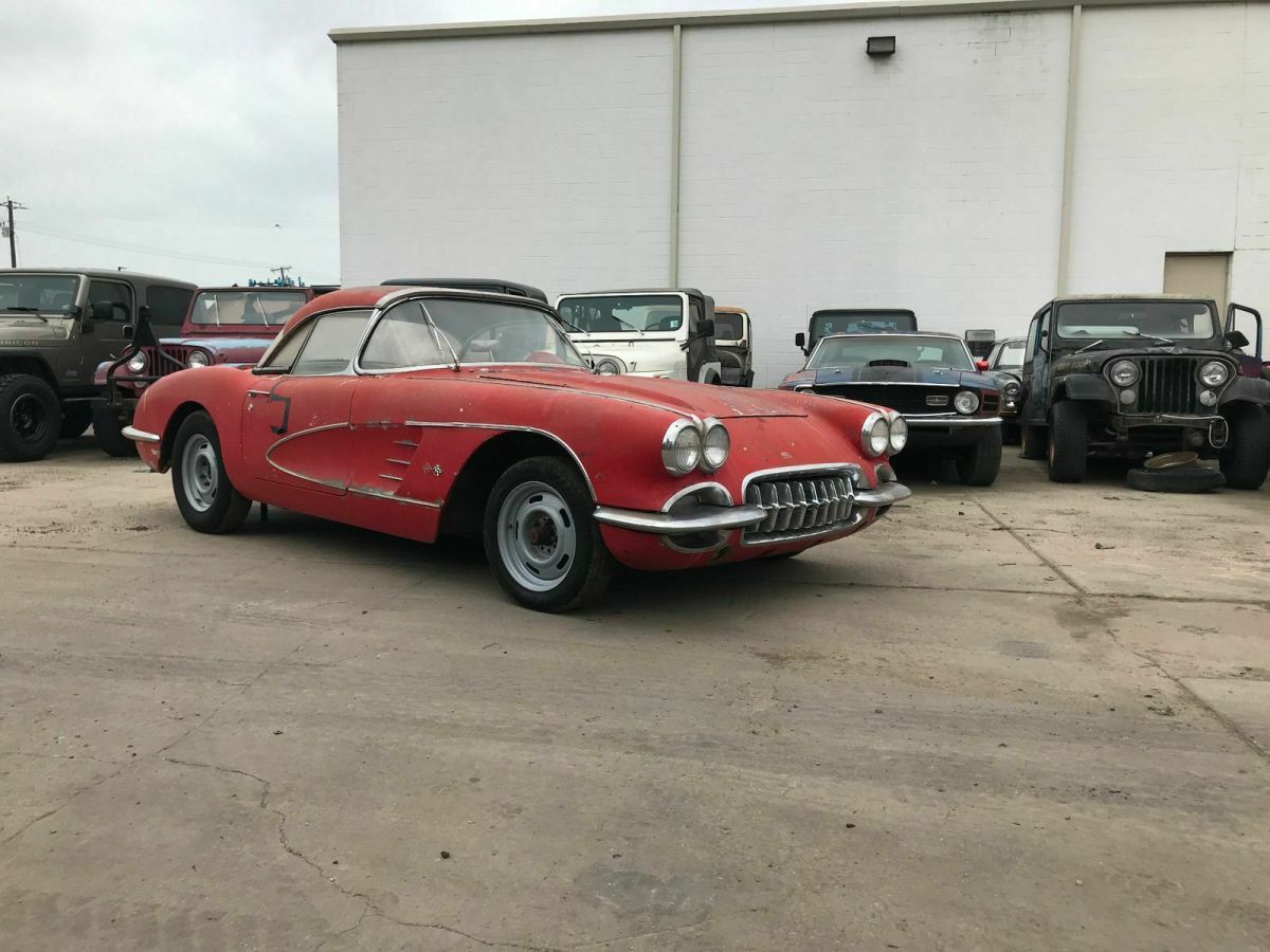 1959 Red Chevrolet Corvette Convertible