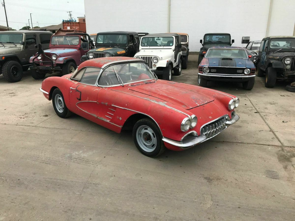 1959 Red Chevrolet Corvette Convertible