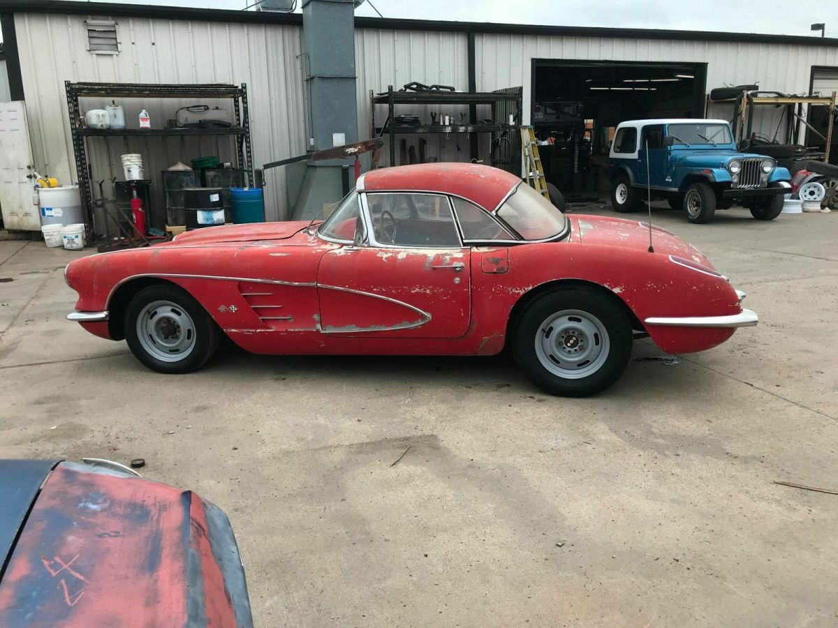 1959 Red Chevrolet Corvette Convertible