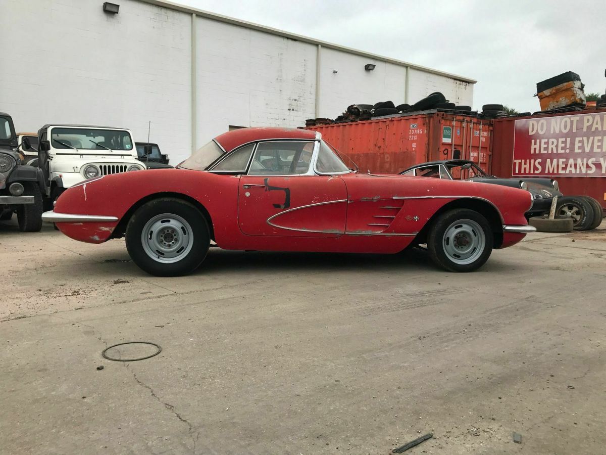 1959 Red Chevrolet Corvette Convertible