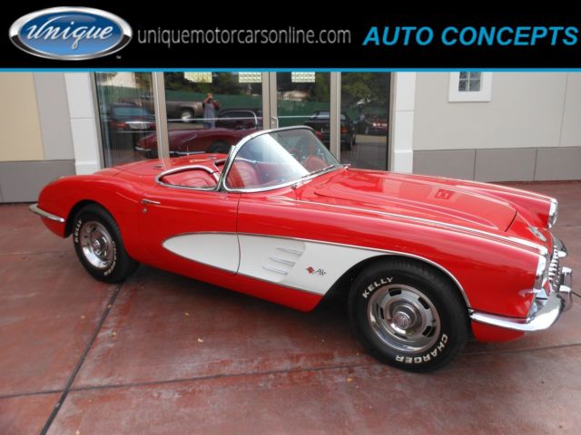 1959 Red Chevrolet Corvette Convertible