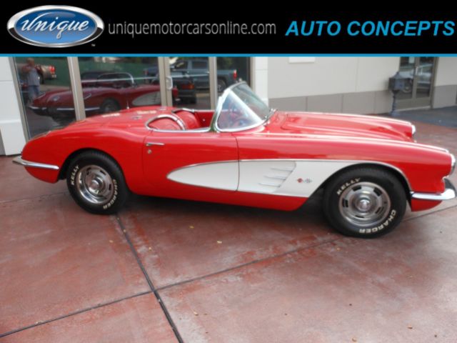 1959 Red Chevrolet Corvette Convertible