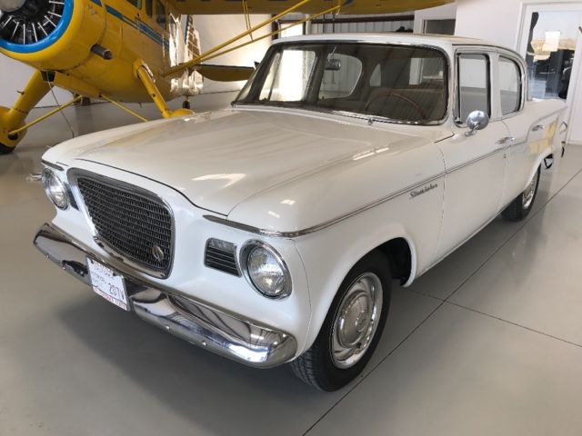 1959 White Studebaker Lark Sedan