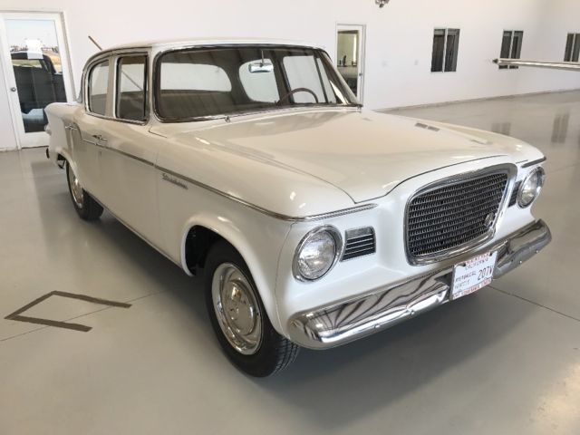 1959 White Studebaker Lark Sedan