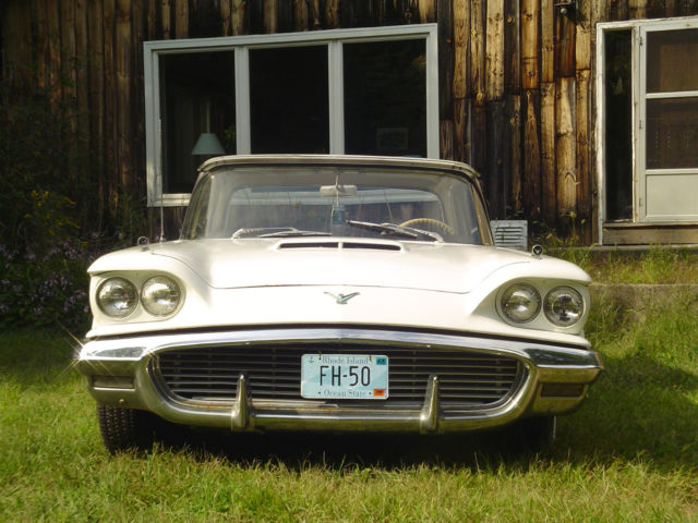 1959 White Ford Thunderbird Coupe