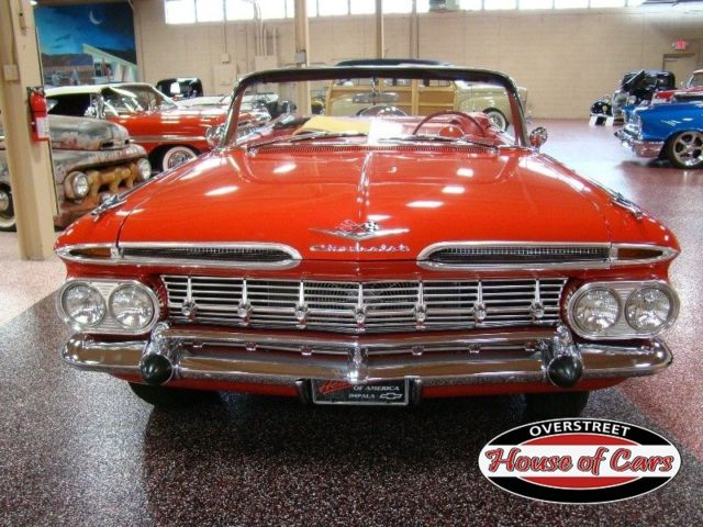1959 Red Chevrolet Impala Convertible