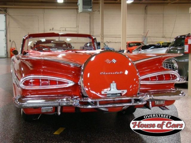 1959 Red Chevrolet Impala Convertible