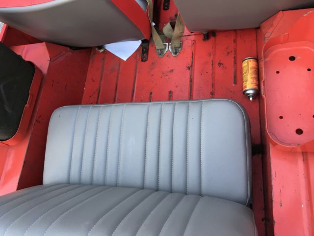 1959 Red Willys cj5 jeep