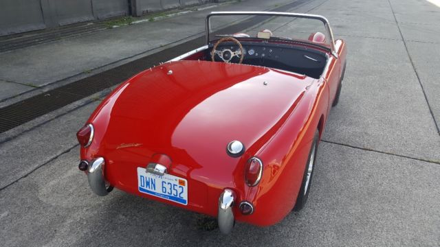 1960 Red Austin Healey Sprite Convertible