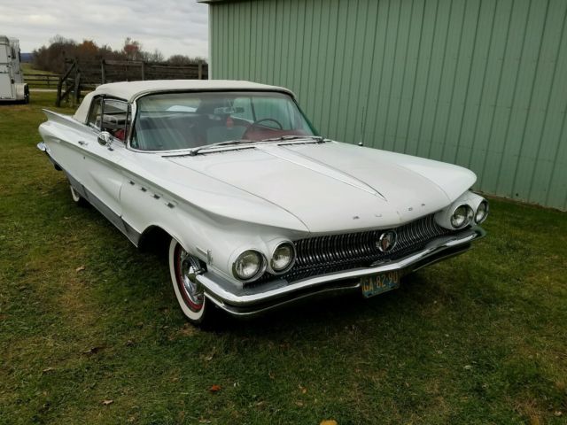 1960 White Buick Electra Convertible
