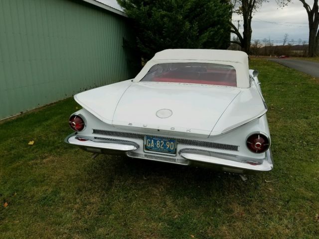 1960 White Buick Electra Convertible
