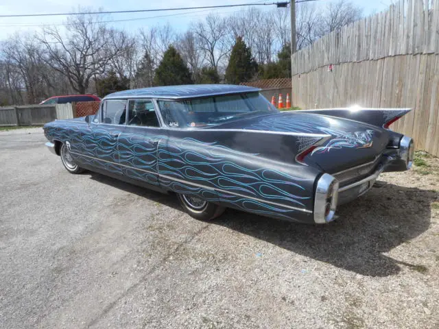 1960 CADILLAC FLATOP 4 DOOR SEDAN RAT ROD THEME FLAMES CUSTOM HOT ROD ...