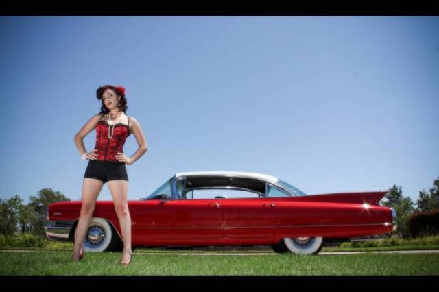 1960 Red Cadillac Fleetwood Sedan