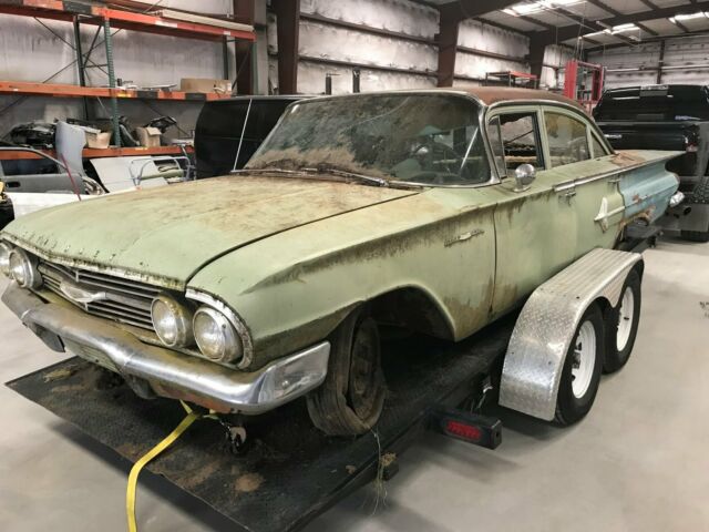 1960 Green Chevrolet Bel Air/150/210 Sedan