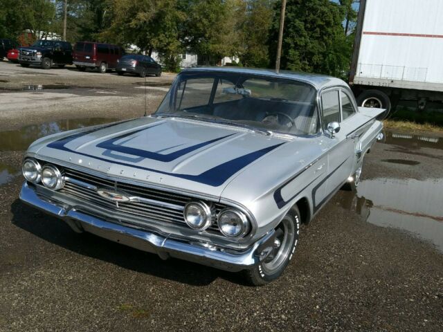 1960 Silver Chevrolet Bel Air/150/210 Coupe