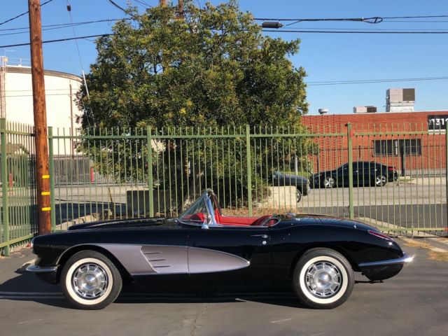 1960 Black Chevrolet Corvette Convertible