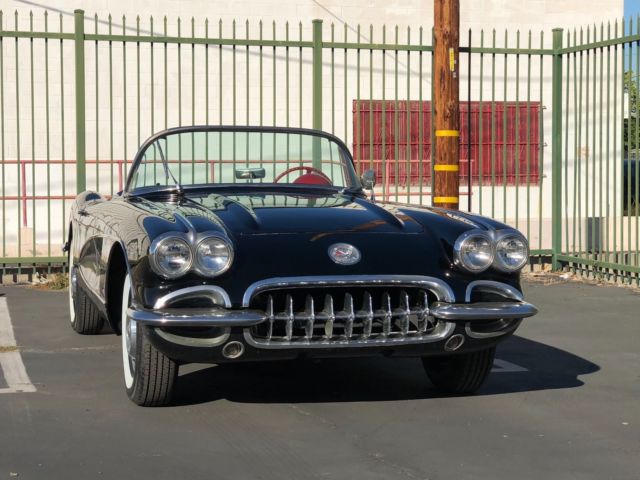 1960 Black Chevrolet Corvette Convertible