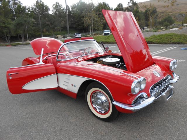 1960 Red Chevrolet Corvette Convertible