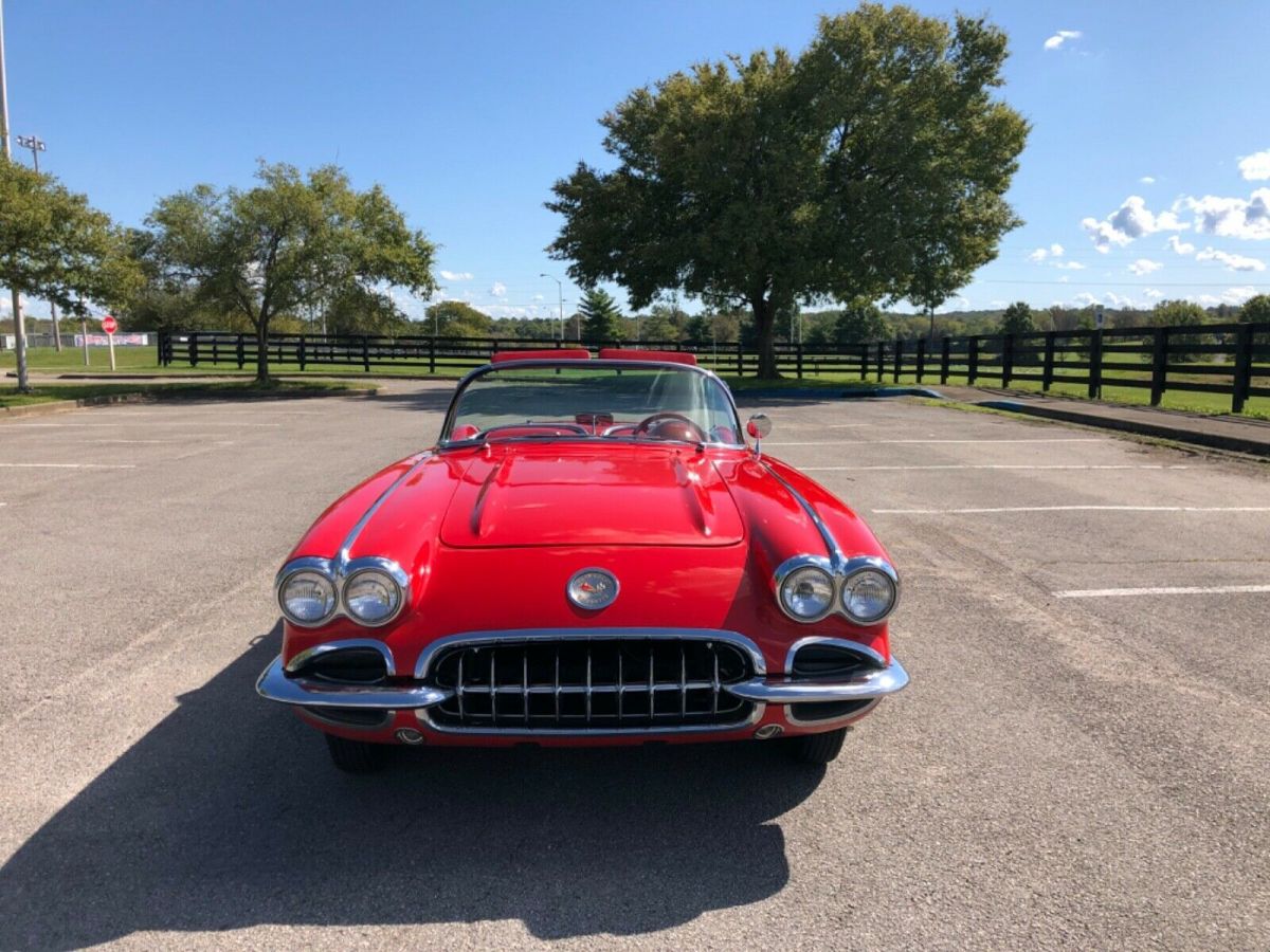 1960 Red Chevrolet Corvette Convertible