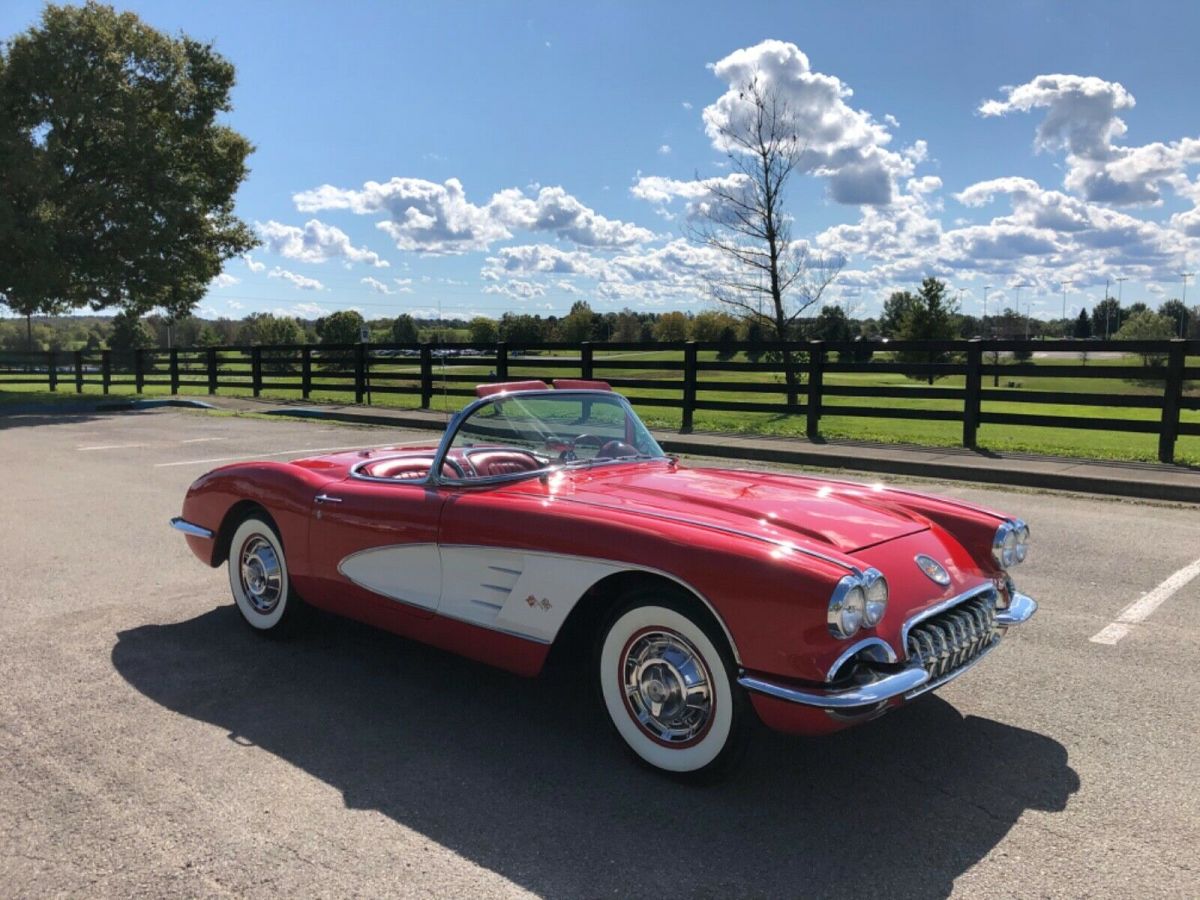 1960 Red Chevrolet Corvette Convertible