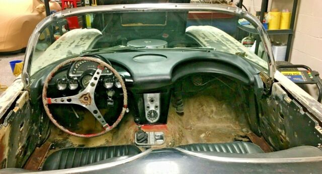 1960 Black Chevrolet Corvette Convertible