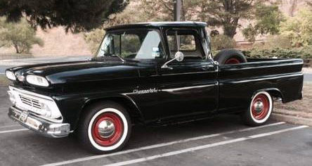 1960 black Chevrolet C-10 short bed