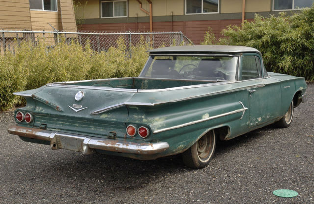 1960 Green Chevrolet El Camino Standard Cab Pickup