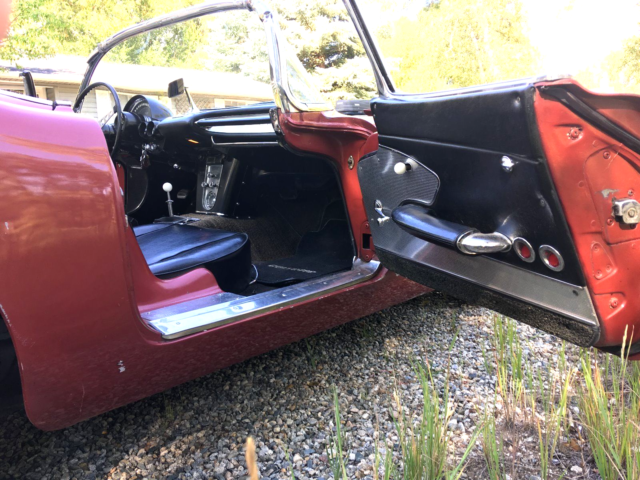1960 Honduran Maroon with White Coves Chevrolet Corvette Convertible Hard Top